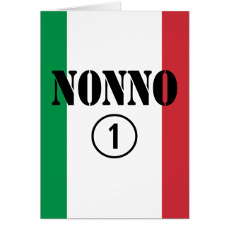 Italienska farfäder: Nonno Numero Uno Hälsningskort