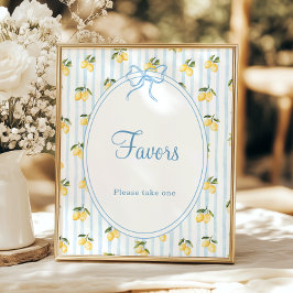 Italienska favoriter i Lemon Blue Bow Poster