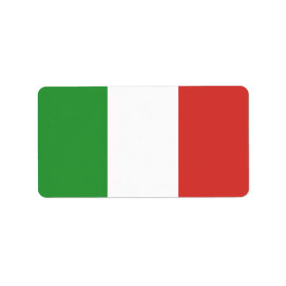 Italienska Flagga Adressetikett