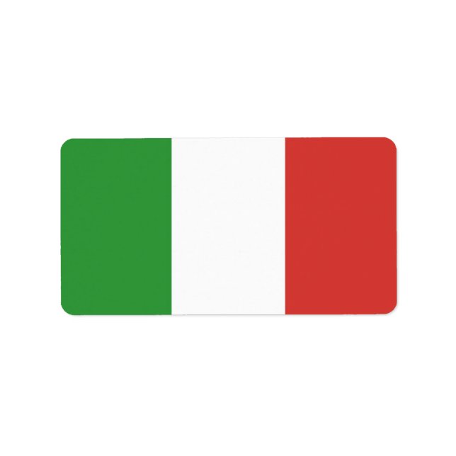 Italienska Flagga Adressetikett (Framsidan)