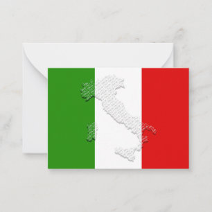 Italienska flagga anteckningskort