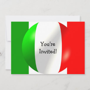 Italienska Flagga Any Tillfälle Inbjudningar