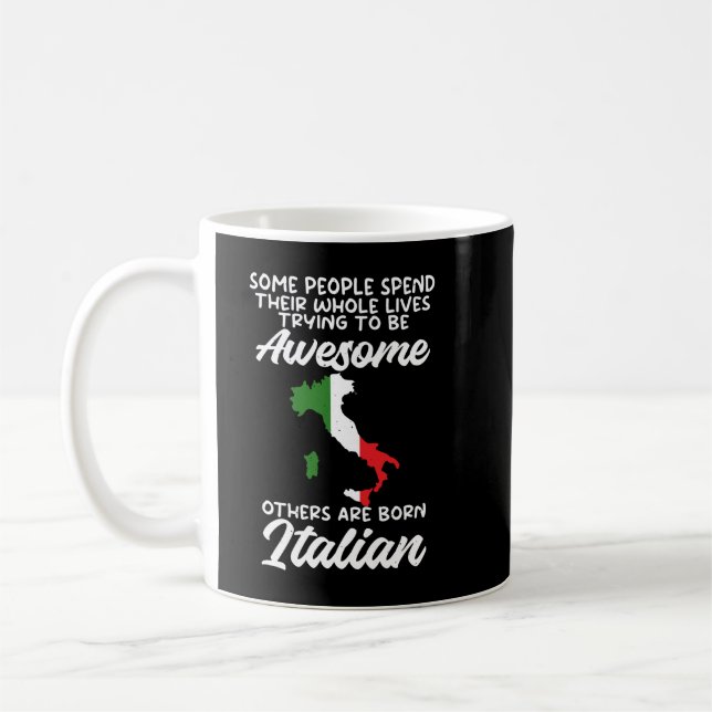 Italienska Flagga är fantastisk lustiga italienska Kaffemugg (Vänster)