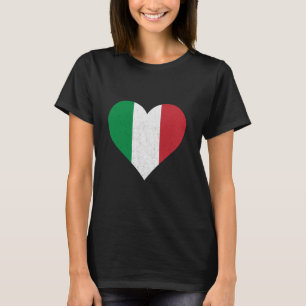 Italienska Flagga Arv Italienska Rötter Hjärta Ita T Shirt