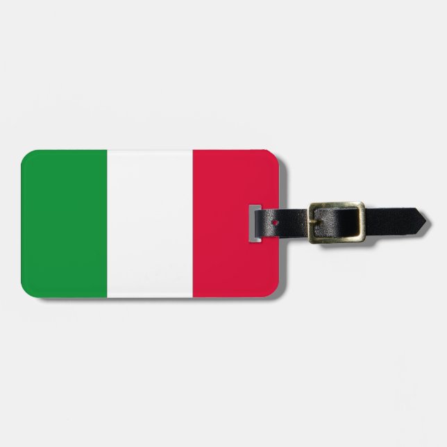 Italienska Flagga Bagagebricka (Horisontell Framsida)