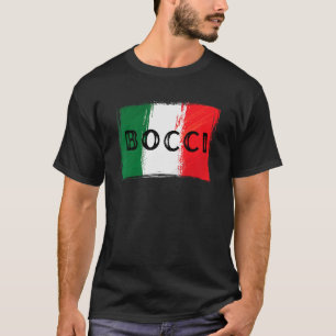 Italienska Flagga Bocci Bocce Boll Grunge T Shirt