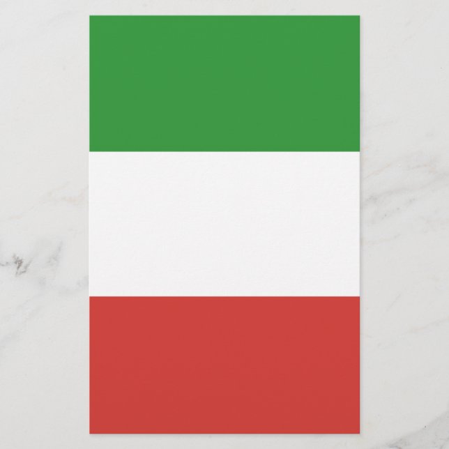 Italienska Flagga Brevpapper (Framsida)