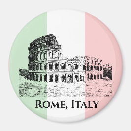 Italienska Flagga Colosseum Design Magnet