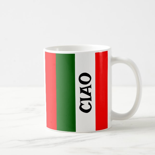 Italienska Flagga Design Coffee Mugg (Höger)