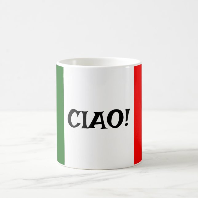 Italienska Flagga Design Coffee Mugg (Center)