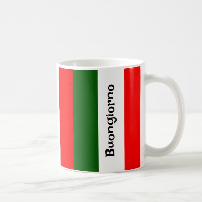 Italienska Flagga Design Coffee Mugg (Höger)