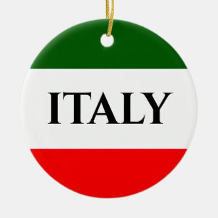 Italienska Flagga Design Ornament