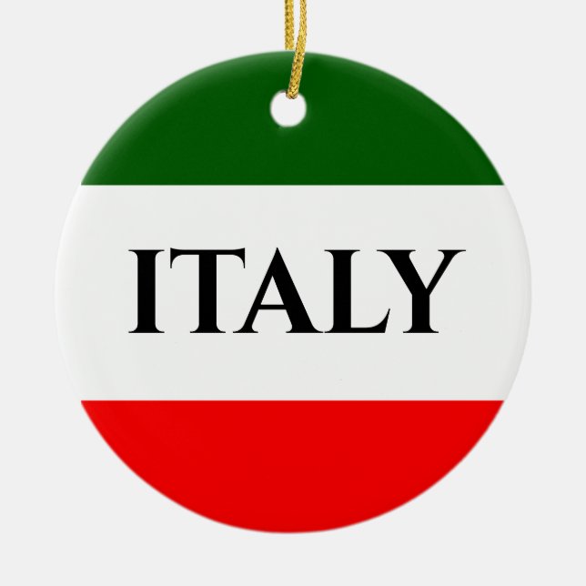 Italienska Flagga Design Ornament (Framsidan)