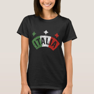 Italienska Flagga Distress Italien Family T Shirt