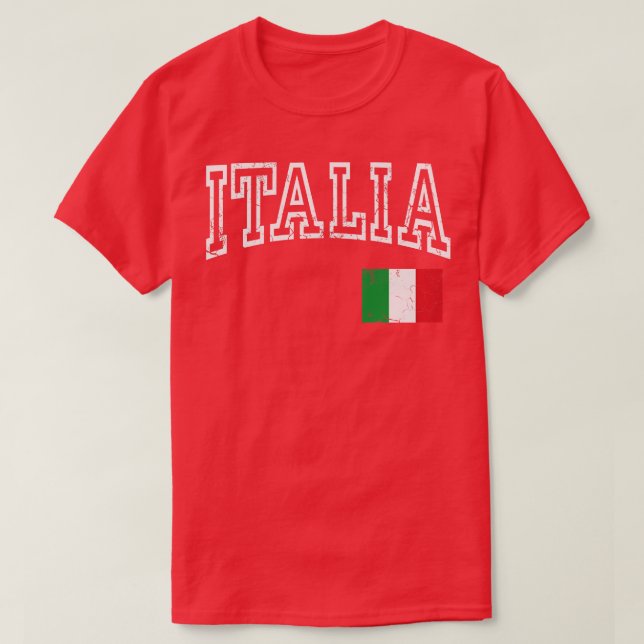 Italienska Flagga familjerättsgåvor för Italien T Shirt (Design framsida)