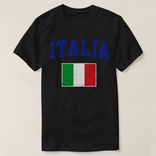 Italienska Flagga Family Heritage Italienska Itali T Shirt (Design framsida)