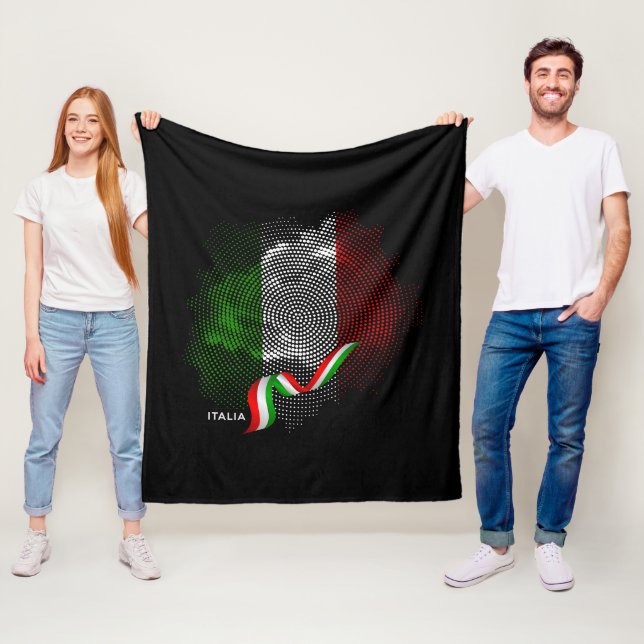 Italienska flagga fleecefilt (På plats)