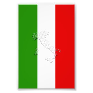 Italienska flagga fototryck