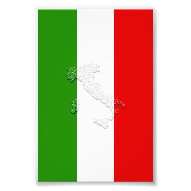 Italienska flagga fototryck (Framsidan)