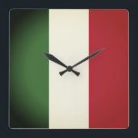 Italienska Flagga Fyrkantig Klocka<br><div class="desc">Toppen Flagga Shop Flagga Apparel and Gear Show ditt Internationell-Pride på Flaggor av alla suveräna nationer,  från A till Z. Flagga,  Herrkläder Womenswear,  Flagga Hoodies,  Flagga Hats,  Flagga Buttons,  Flagga Stickers,  Flagga Magnets,  Flagga,  Flagga Bumper Stickers,  Mugg Luggage/Travel Gear   mer! www.SuperFlagShop.com</div>