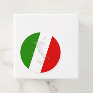 Italienska flagga gåvor etiketter