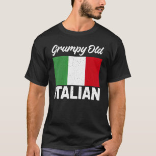 Italienska Flagga Grumpy Gamy Italienska farfar T Shirt
