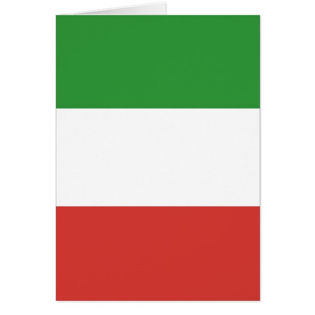 Italienska Flagga Hälsningskort (Framsidan)
