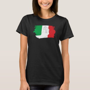 Italienska Flagga Hand Symbol Italiano Hand Gestur T Shirt