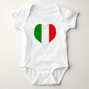 Italienska Flagga Heart Tee Shirt