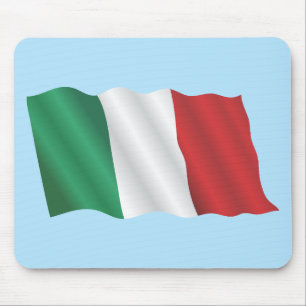Italienska Flagga i Vinden under Blå himmel Musmatta