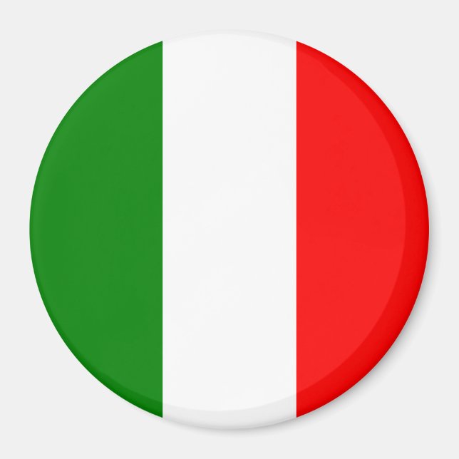 Italienska Flagga Italien Bandiera d'Italia Magnet (Framsidan)