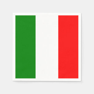 Italienska Flagga Italien Bandiera d'Italia Napkin Pappersservett