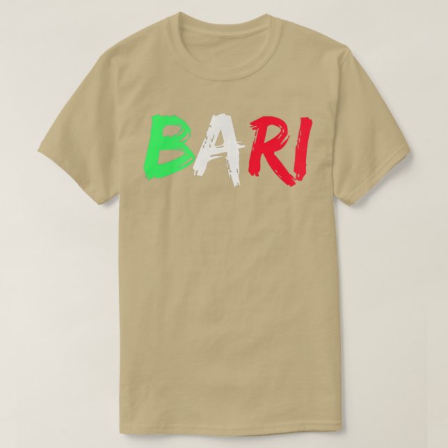 Italienska Flagga Italien Bari 3211  T Shirt (Design framsida)