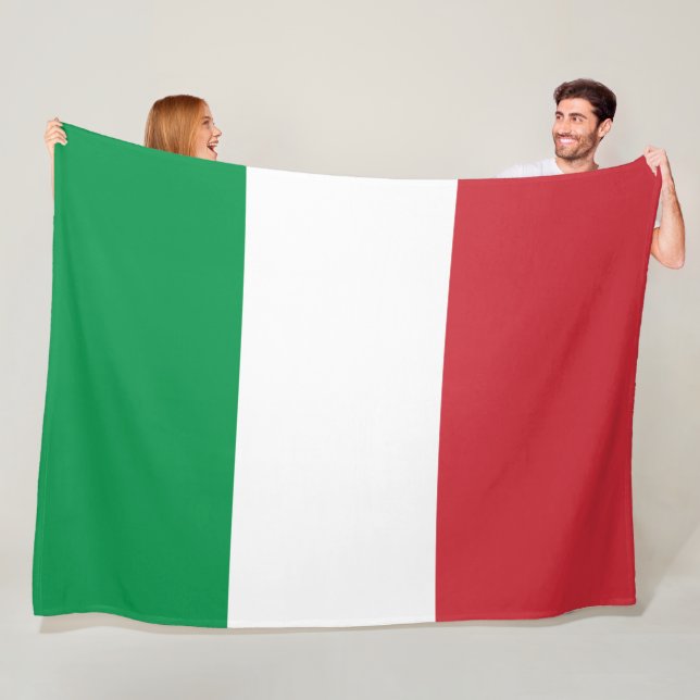 Italienska Flagga (Italien) Fleecefilt (På plats)