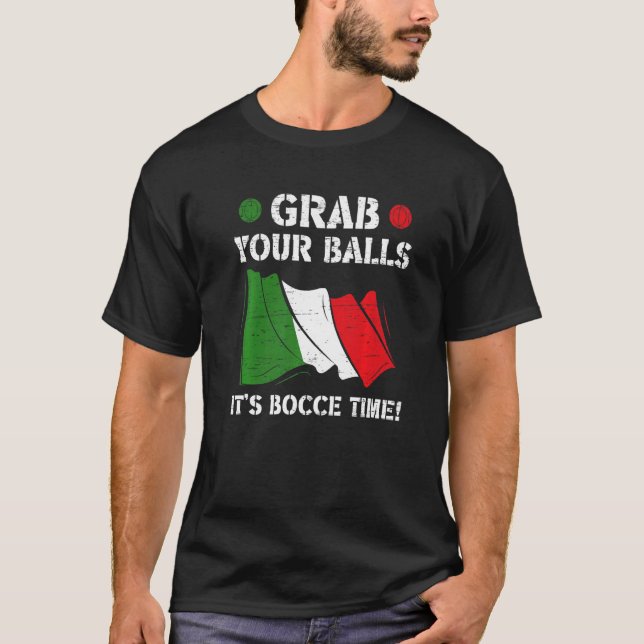 Italienska Flagga Italien Grab Din Bollar Det är d T Shirt (Framsida)