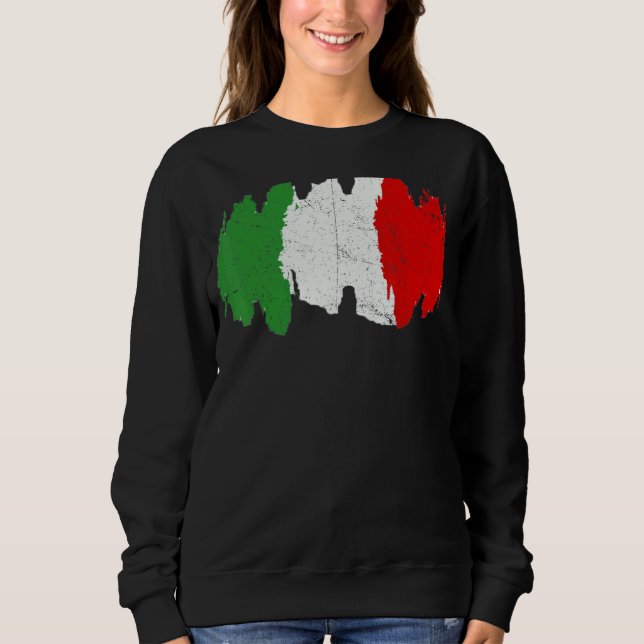Italienska Flagga Italien Graphic Italienska Stil  T Shirt (Framsida)