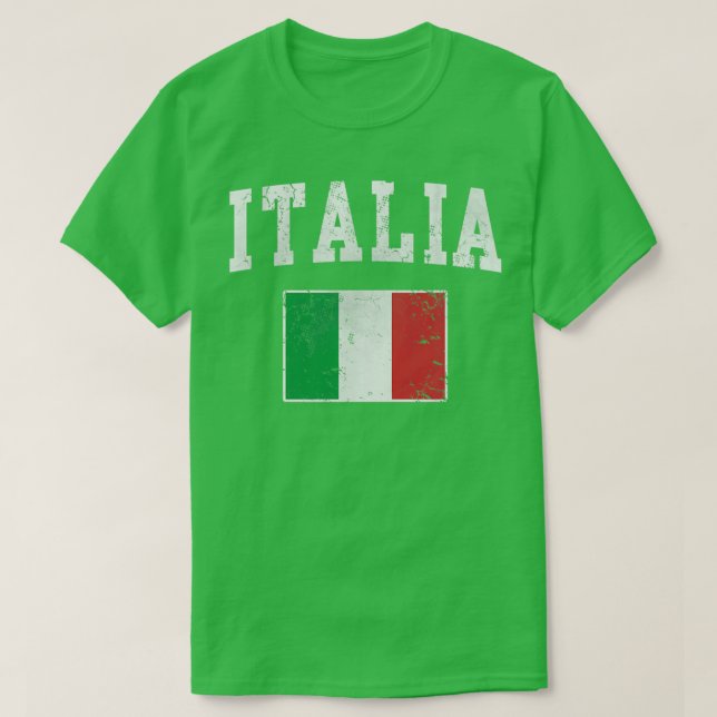 Italienska Flagga Italien Italiano T Shirt (Design framsida)