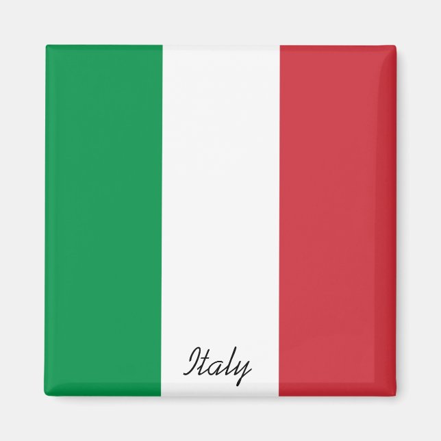 Italienska Flagga (Italien) Magnet (Framsidan)