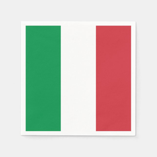 Italienska Flagga (Italien) Pappersservett (Framsidan)