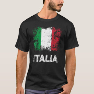 Italienska Flagga Italien Patriotic Italia Flagga T Shirt