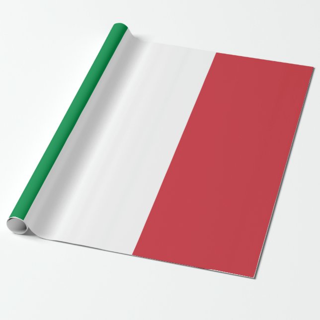 Italienska Flagga (Italien) Presentpapper (Utrullad)
