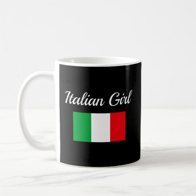 Italienska Flagga Italien Pride italiensk-amerikan Kaffemugg (Vänster)