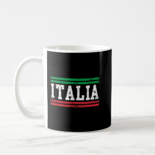 Italienska Flagga Italien Vintage Distress Manar W Kaffemugg