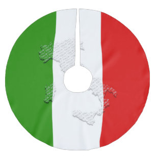 Italienska flagga julgransmatta borstad polyester
