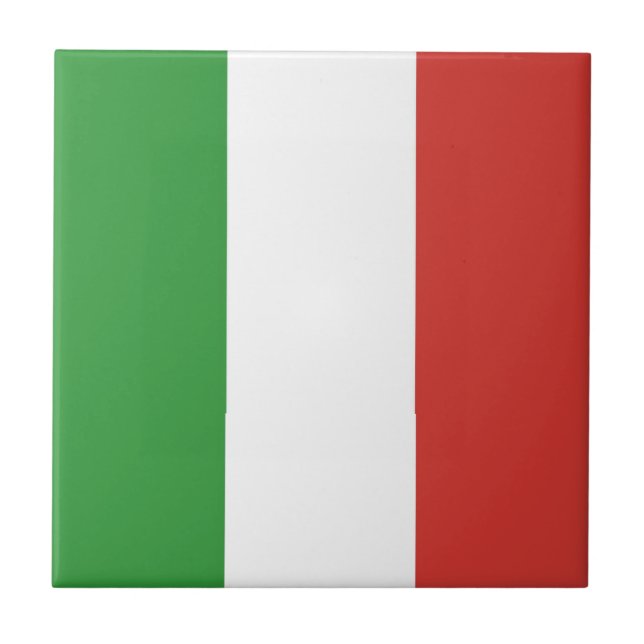 Italienska Flagga Kakelplatta (Framsidan)