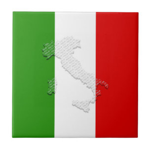 Italienska flagga kakelplatta