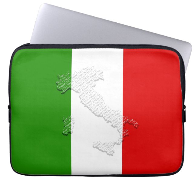 Italienska flagga laptop fodral (Framsidan)