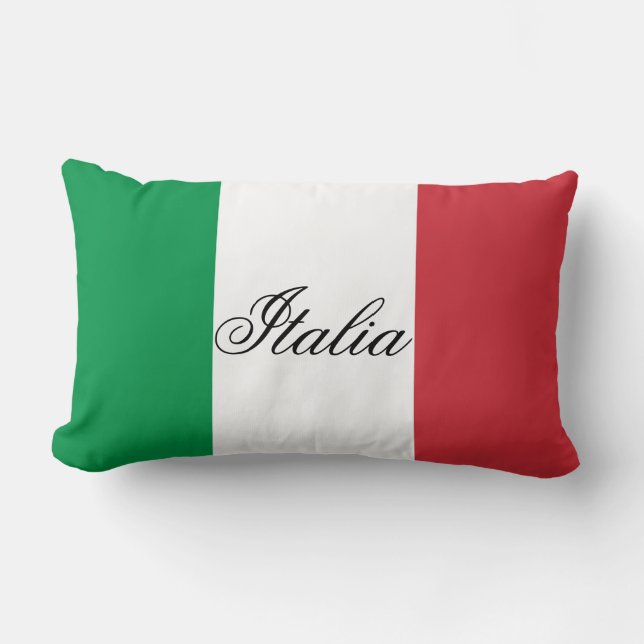 Italienska Flagga Lumbarkudde (Framsida)