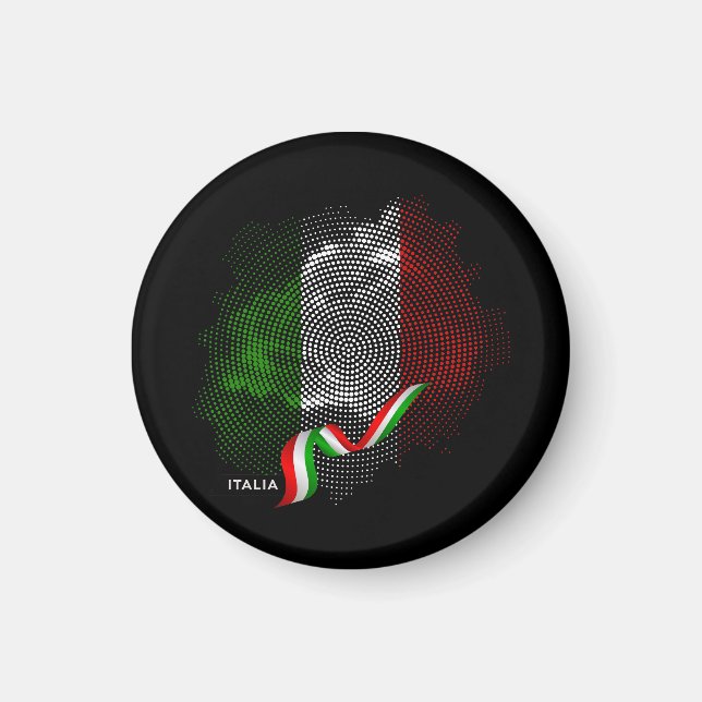 Italienska flagga magnet (Framsidan)