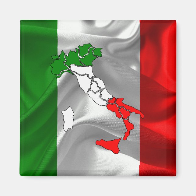 Italienska flagga magnet (Framsidan)